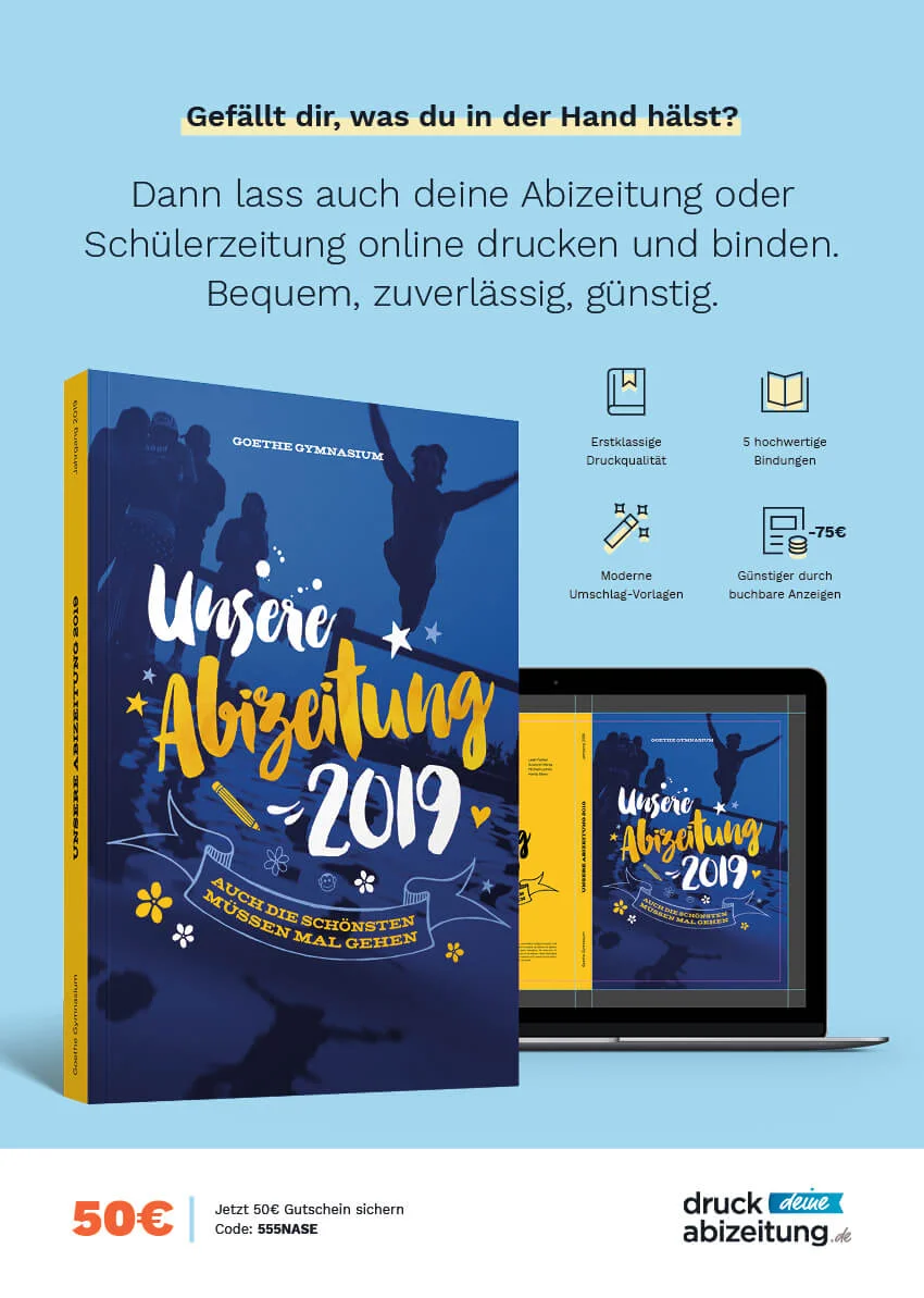 Druck deine Abizeitung - DIN A4 Anzeige